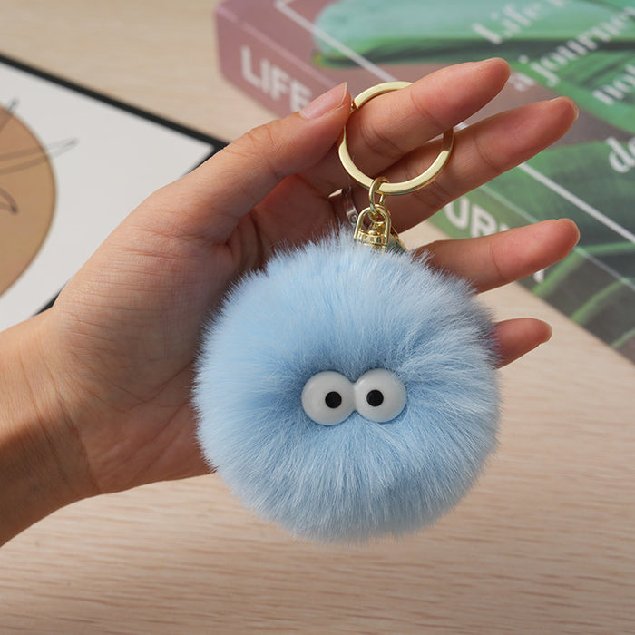 Wholesale Cute little furry ball keychain pendant, plush bag decoration, small gift