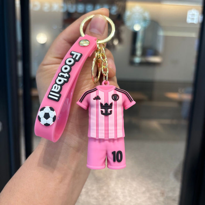 Wholesale 2pcs PVC Soccer Jersey Keychain Fashion Accessory