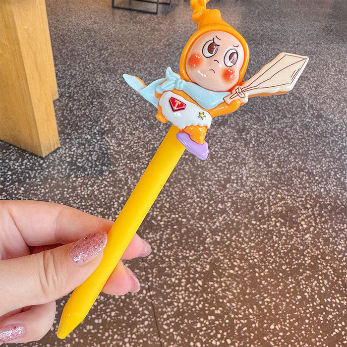 Wholesale Little doll click pen cute neutral pen ballpoint pen student