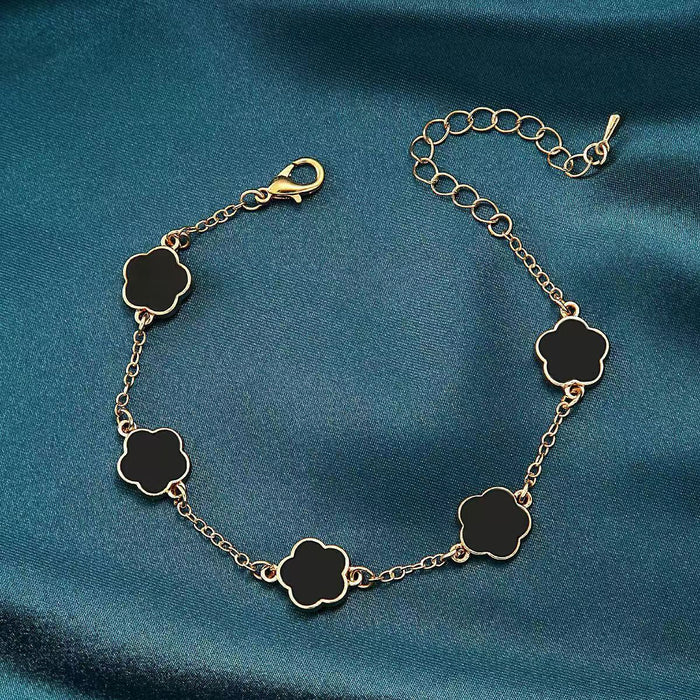 Wholesale Four Leaf Lucky Five Flower Bracelet