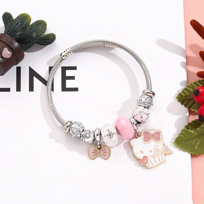 Wholesale Stainless Steel Cartoon Bangle Bracelet - Cute Jewelry Accessory MOQ≥2
