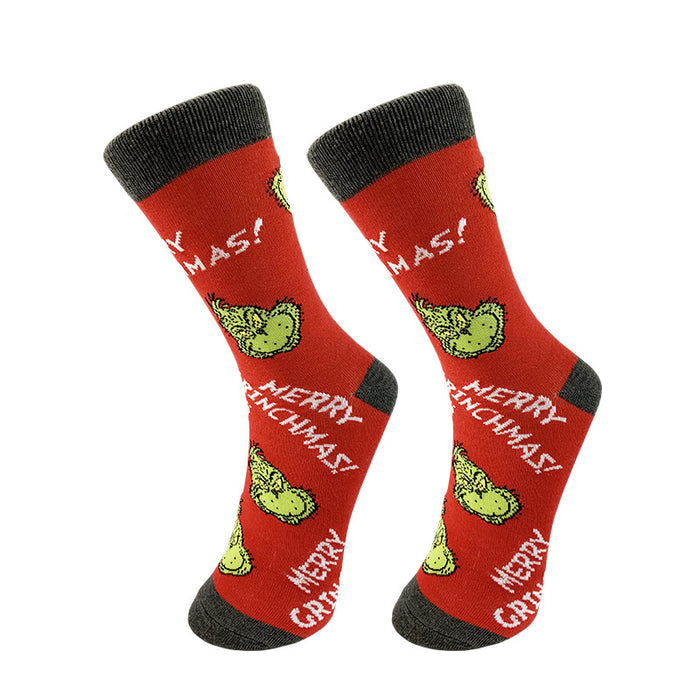 Wholesale Christmas Cotton Cartoon Middle Socks JDC-SK-YiYan076