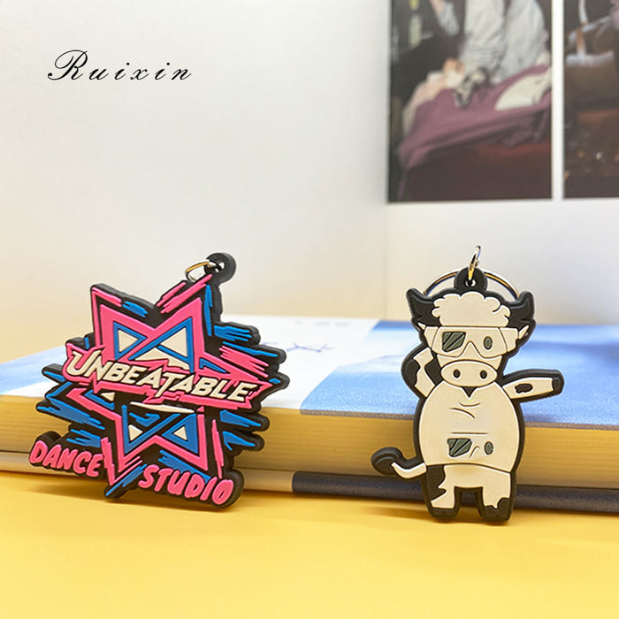 Wholesale Cartoon PVC Soft Rubber Keychain Pendant Small Accessories Company Gift Car Keychain Accessories