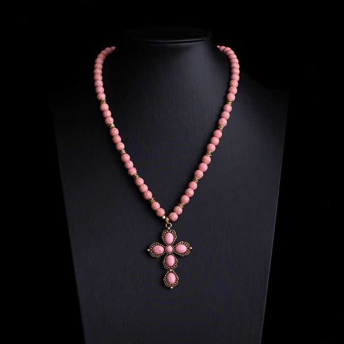 Wholesale Retro ethnic style turquoise necklace,  Western denim style,  multi-layer layered sweater chain