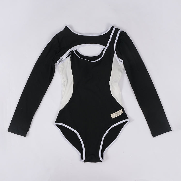 Wholesale Swimsuit long sleeved sun protection one-piece hot spring high-end swimsuit
