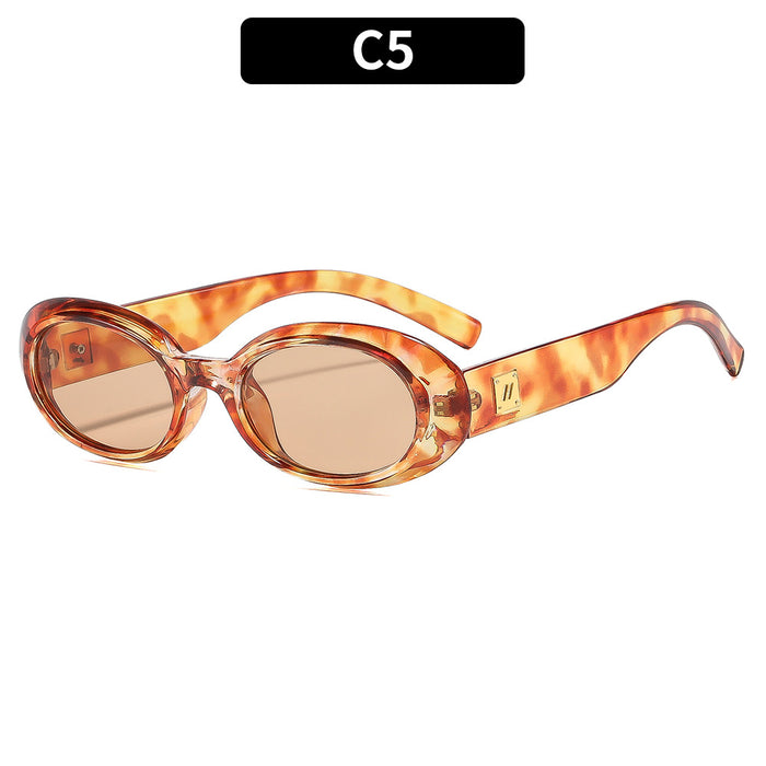 Wholesale Retro Oval Sunglasses for Women Street Photography UV400 Sun Glasses