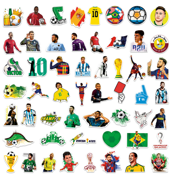 Wholesale 50pcs/pack football graffiti luggage decoration Stickers