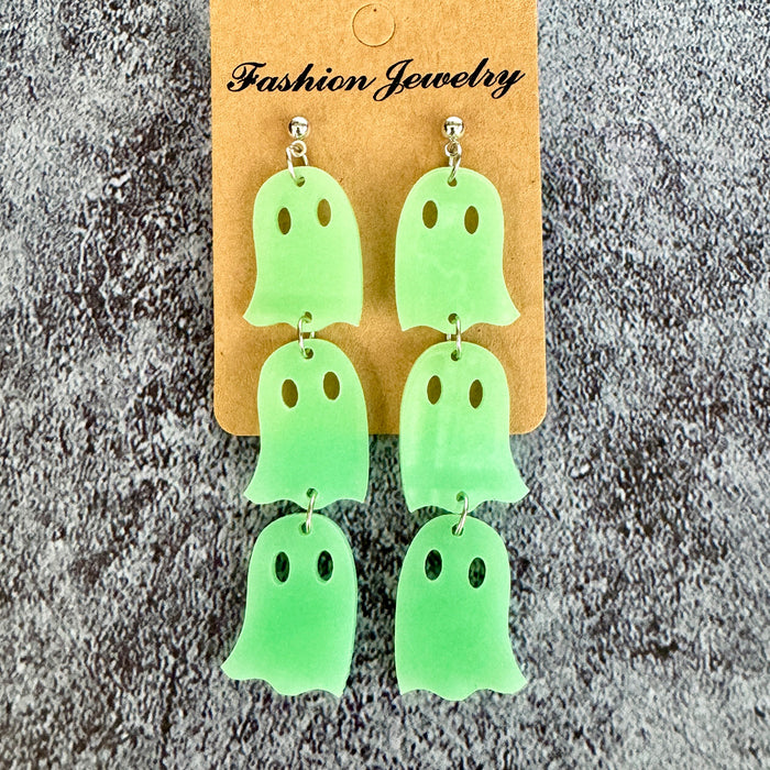 Wholesale  Long Ghost Luminous Acrylic Earrings ing Luminous Ghost