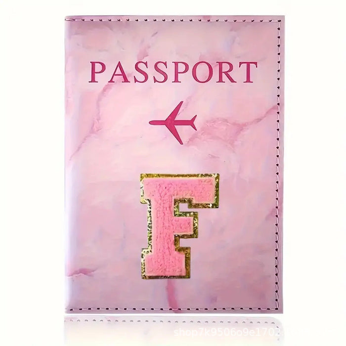 Wholesale Trendy Monogram Passport Cover Initial PU Leather Travel Wallet Unisex Boutique Card Holder