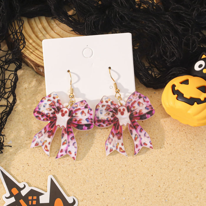 Wholesale  earrings acrylic cute funny shape ghost bow earrings