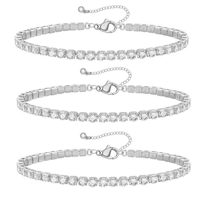 Wholesale Stainless Steel Single Drain Diamond Bracelet JDC-BT-LiR006