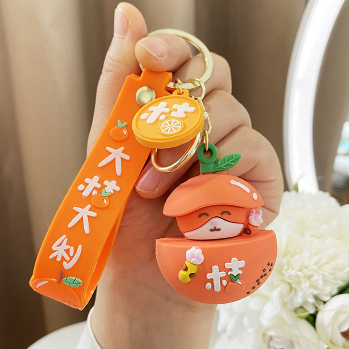 Wholesale  Cute doll car key chain cartoon doll schoolbag key pendant bag ornament key chain