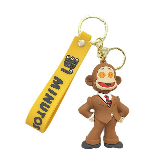 Wholesale Cartoon Broadcasting Doll Keychain Couple Bag Key Pendant Creative Key Chain Pendant Small Gift