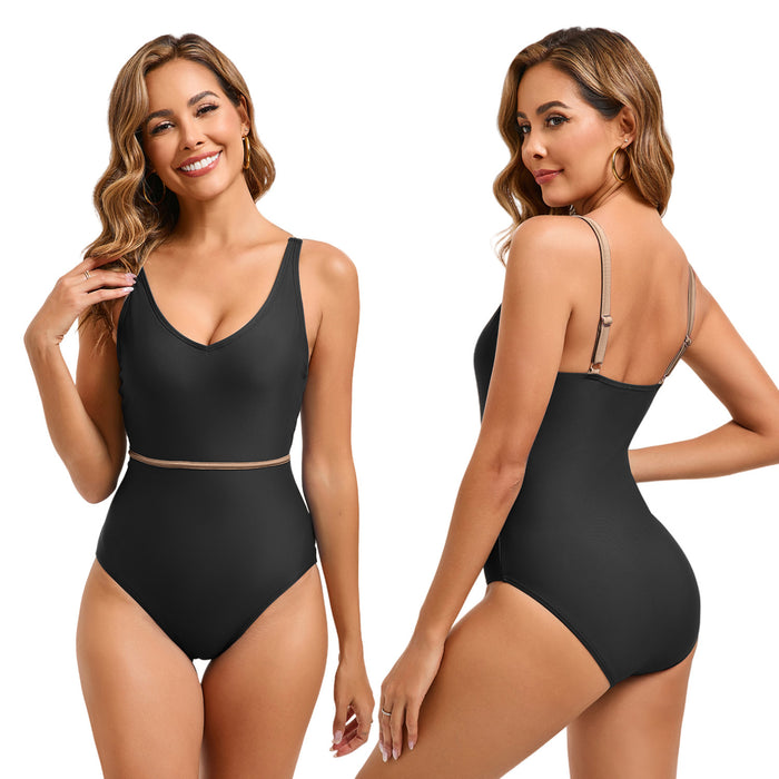 Wholesale Swimsuit racing professional swimsuit swimsuit sexy triangle sports color blocked one-piece swimsuit