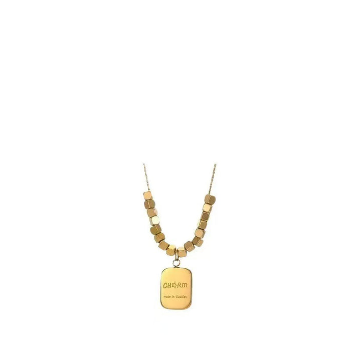 Wholesale Square Geometric Pendant Necklace