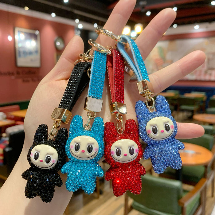 Wholesale Rhinestone-Embellished Rhinestone Keychain