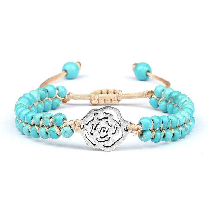 Wholesale Bracelet Beads Light Blue Turquoise Bracelet  JDC-BT-XingH009