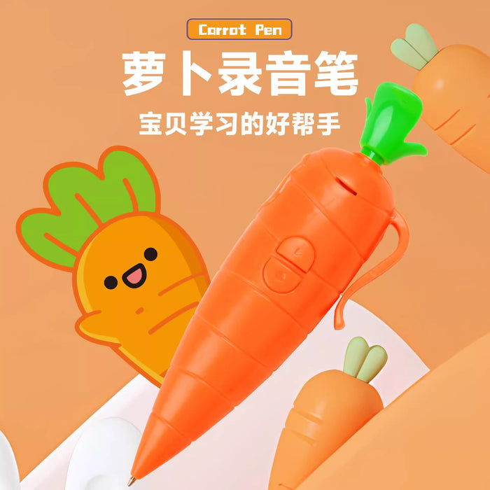 Wholesale Carrot Recording Pen,  0. 5mm Writing,  Press Closure,  Plastic Shell,  Gift Accessory minimum quantity：5