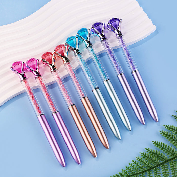 Wholesale Imitation Metal Rod Large Diamond Ballpoint Pen
