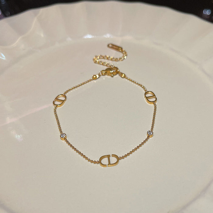 Wholesale stainless steel bracelet double-layer folded to wear