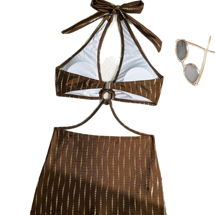 Wholesale New sexy hollowed out high-end swimsuit, durable and backless one-piece swimsuit