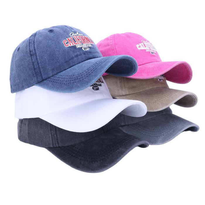 Wholesale New Fashionable Embroidered Letter Baseball Hat Spring/Summer Washed Cotton Sunshade Duck Tongue Hat