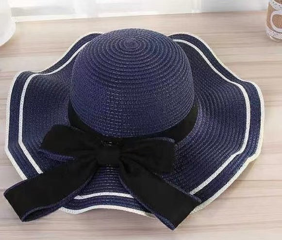 Wholesale Hat women's summer fashion hat UV-proof versatile travel seaside beach straw hat