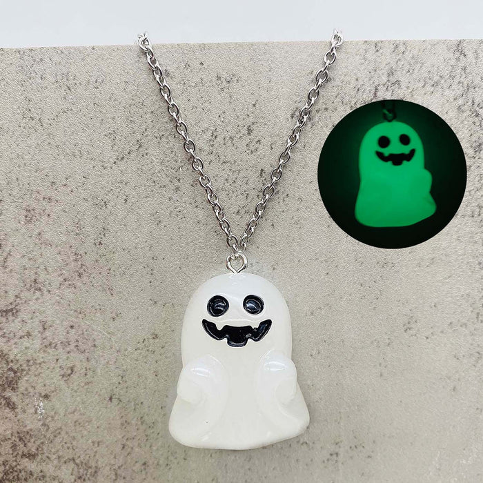 Wholesale  Earrings Luminous Ghost Pumpkin Corn Sugar Pendant Necklace  Jewelry