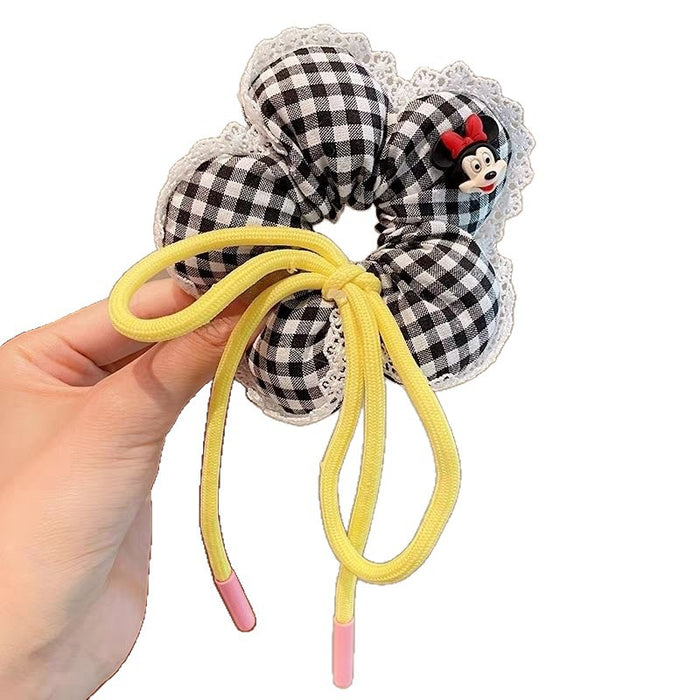 Wholesale Cute checkered flower hair ties