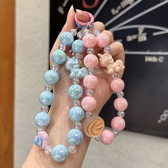 Wholesale Wholesale acrylic DIY handmade bead keychain, phone pad, phone chain