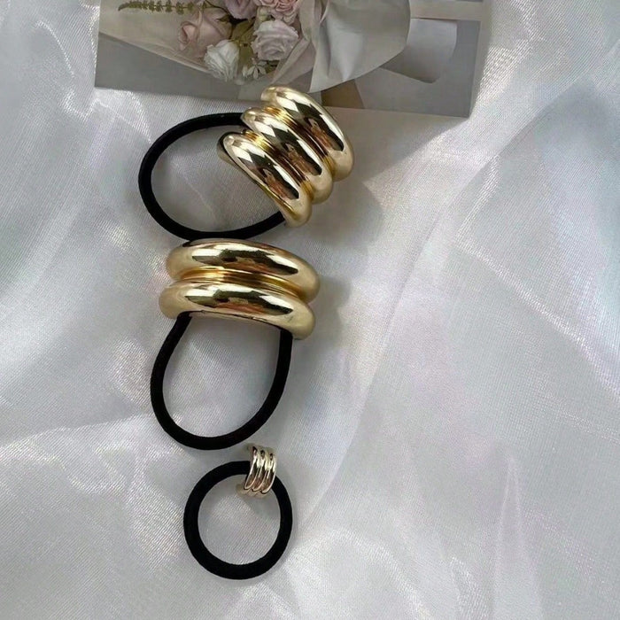 Wholesale U-shaped hair rope high design sense golden hair accessories women