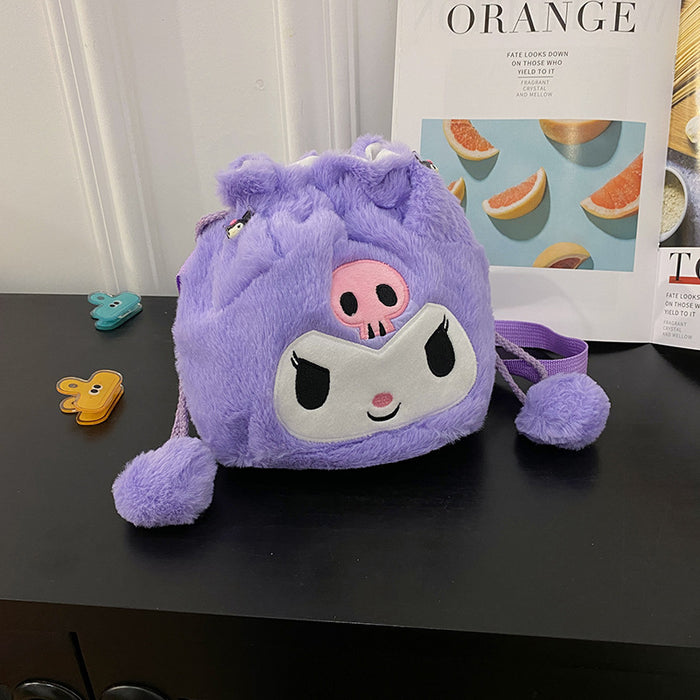 Wholesale Cartoon Plush Doll Ball Shoulder Bags