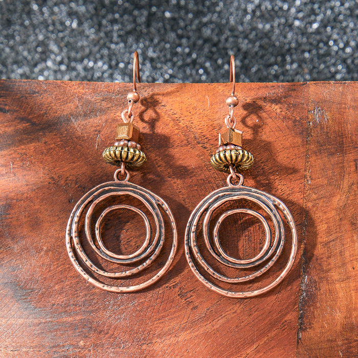Wholesale 2pcs Vintage Bohemian Hand-made Tassel Earrings