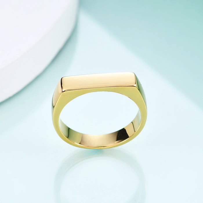 Wholesale  Casting Fashion Simple Versatile Elegant Small Long Glossy Stainless Steel Ring