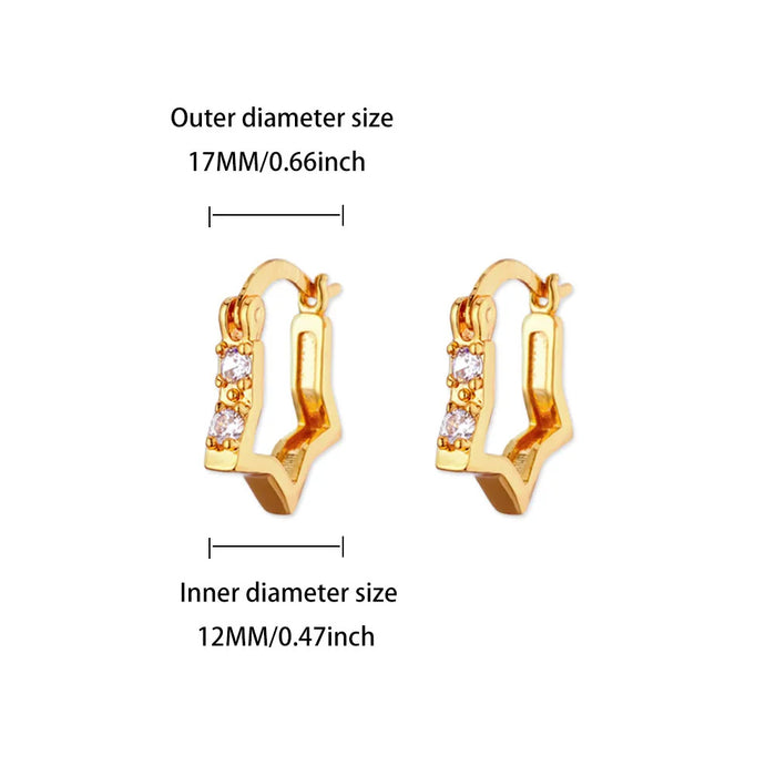 Wholesale Star Earrings ,  Unique Personal Style,  Metallic and Cool-Toned Fashion Accessory