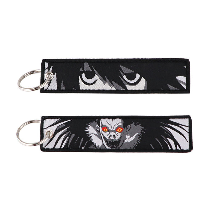 Wholesale Anime Style Cloth Keychain Woven Label Pendant Trendy Bag Charm Car Key Accessory For Everyday Use