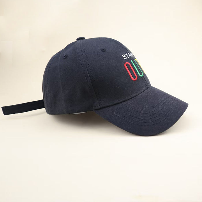 Wholesale Baseball cap with rainbow letter embroidery, fashionable and personalized duckbill cap, outdoor sun protection and sunshade hat