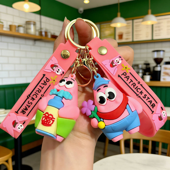 Wholesale Cartoon Keychain Silicone PVC Bag Charm Gift MOQ≥2