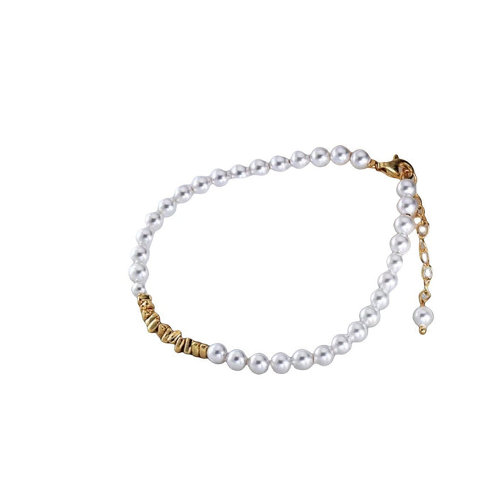 Wholesale A niche minimalist design with a few taels of broken silver pearls bracelet, a high-end feel, a new trend, a light luxury temperament, and a versatile bracelet