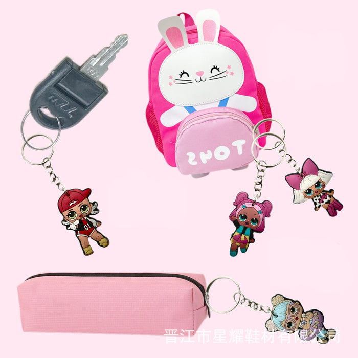 Wholesale 10pcs Surprise doll keychain pendant creative bag pencil case pendant key ring accessories