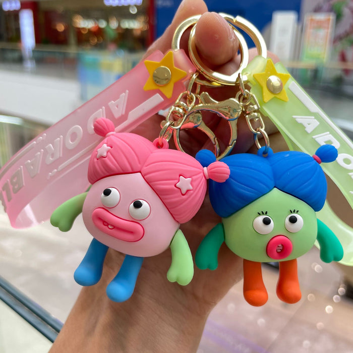 Wholesale Keychain Cute Doll Car Keychain Bag Pendant Doll Grabbing Machine Small Gift Wholesale