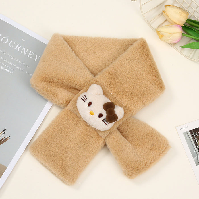 Wholesale Cute cartoon plush children' s scarf