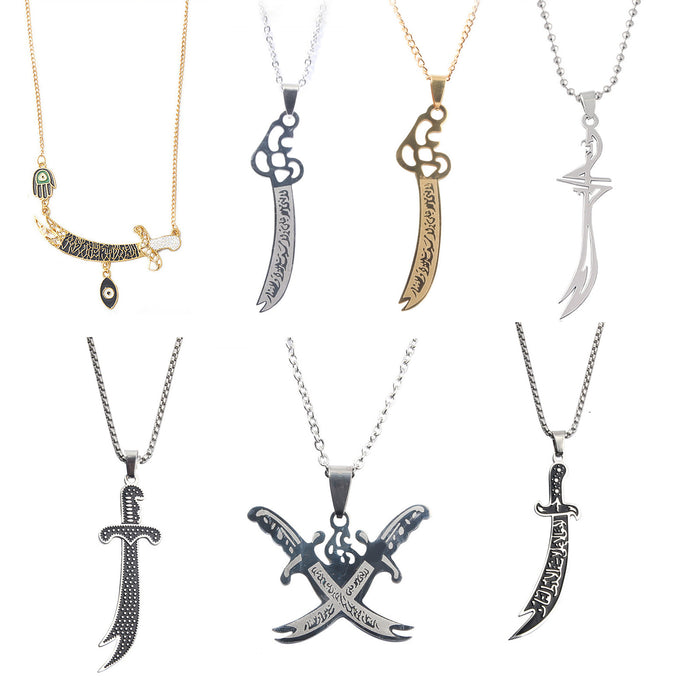 Wholesale Evil Eye Necklace Weapon Model Pendant Pendant