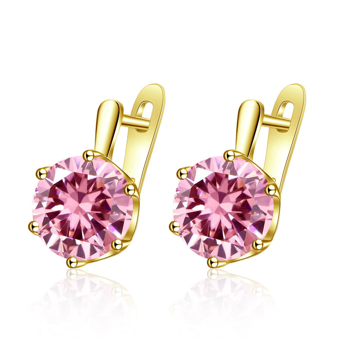 Wholesale Trendy Crown Earrings Copper Electroplated Jewelry Accessory for Resale