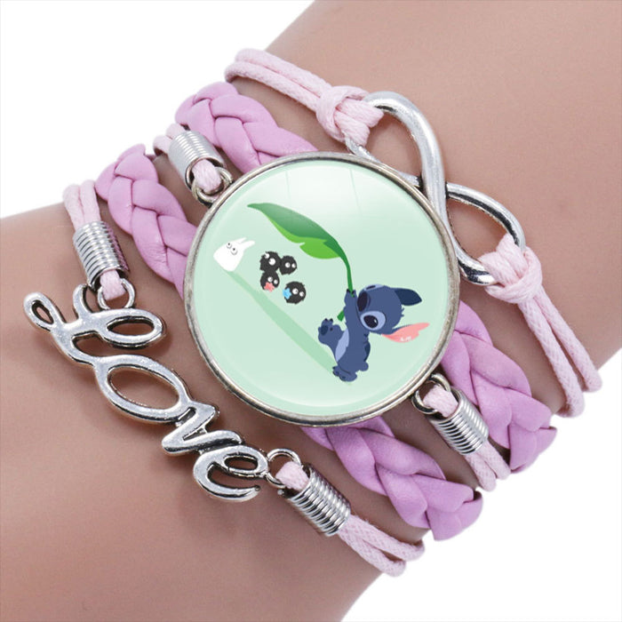 Wholesale Cartoon Braided Multi-layer Gemstone Bracelet JDC-BT-NH019