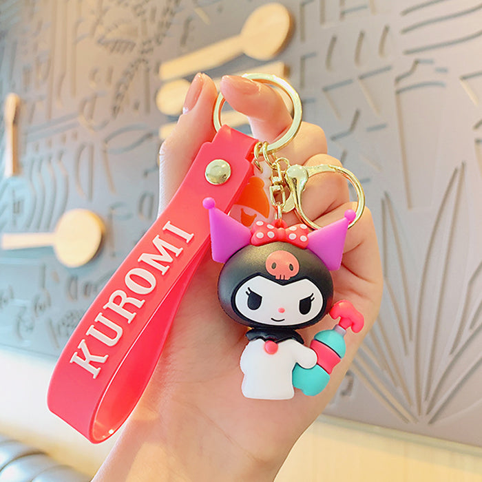 Wholesale Cute 3D Doll Silicone Keychain JDC-KC-MingT143