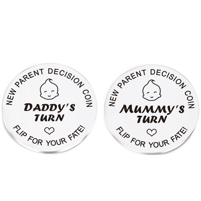 Wholesale Newborn commemorative coin baby stainless steel decision coin