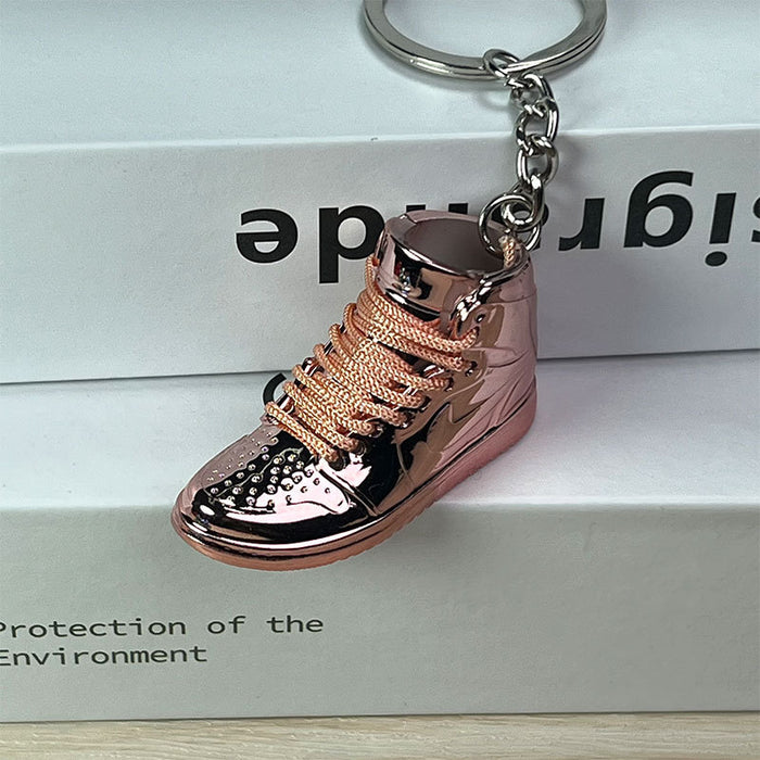 Wholesale Electroplated Mini Shoe PVC Keychain (F) JDC-KC-XingS004