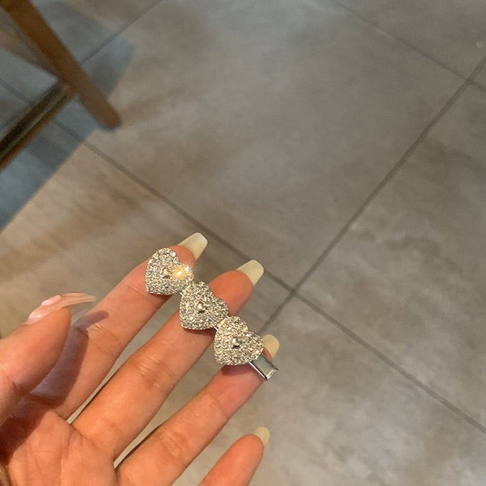 Wholesale Shining Stars Bow Rhinestone Side Clip High-end Sense Bangs Clip Hair Accessories New Style