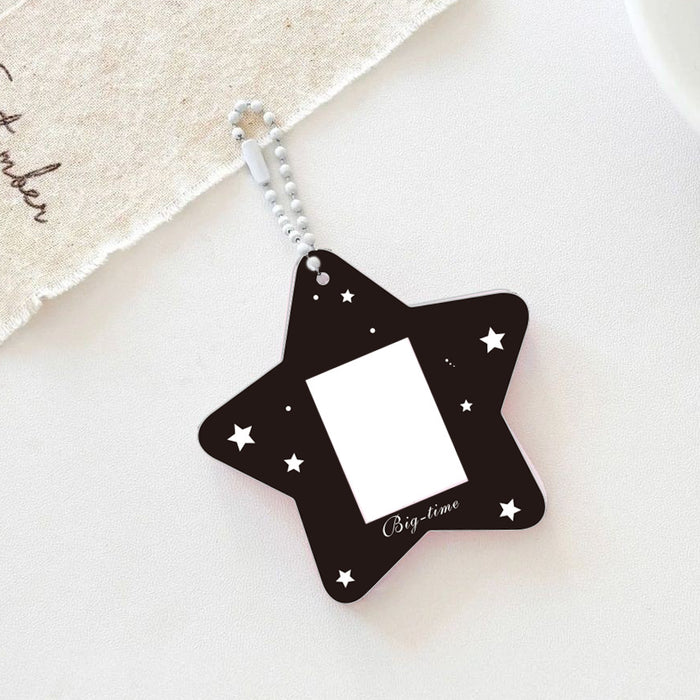 Wholesale Star Hard Card Holder for Students Photo Decoration Key Chain Pendant Card Holder